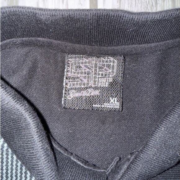 Southpole Grant & Chill Men’s XL Black Gray Argyle Polo Shirt Streetwear - Picture 7 of 11